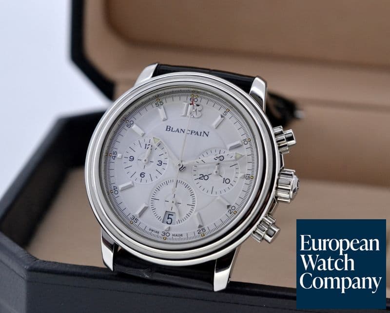 Image of Blancpain Leman Chronograph SS White Dial
