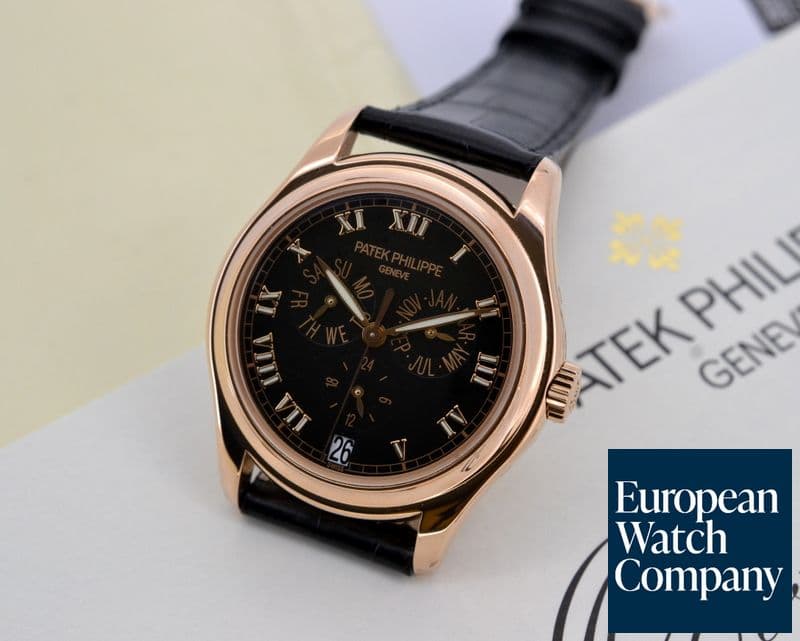 Image of Patek Philippe Annual Calendar 18K Rose Gold Black Dial