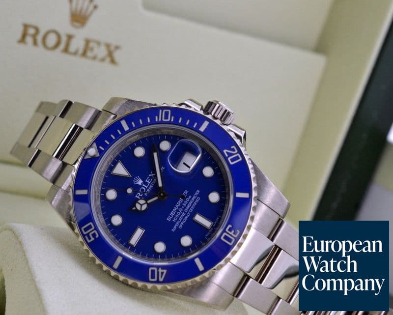 Image of Rolex Submariner 18K White Gold Blue Dial