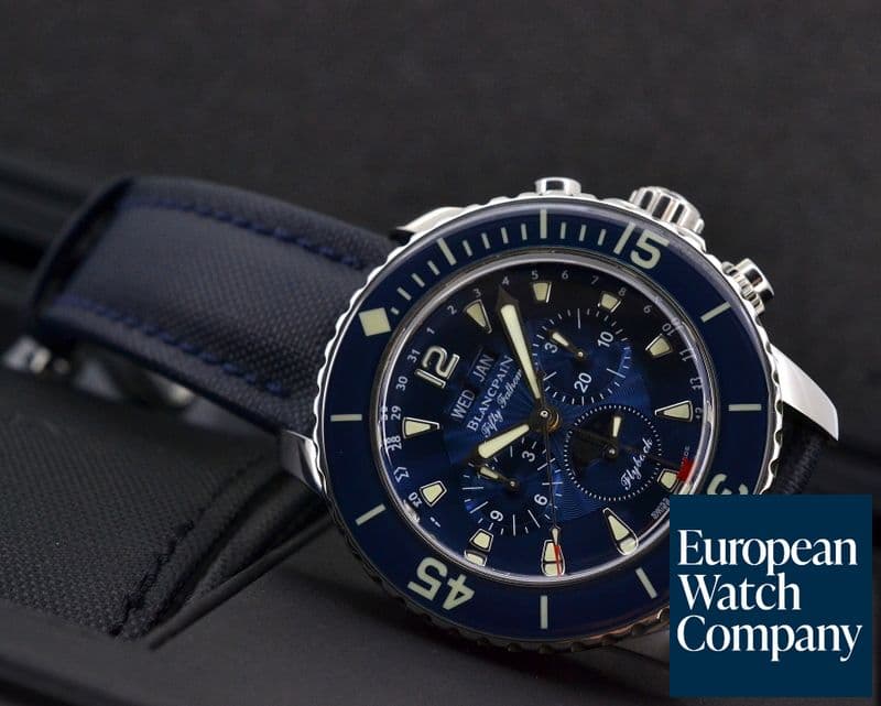 Image of Blancpain Fifty Fathoms Complete Calendar Flyback SS / Blue Dial
