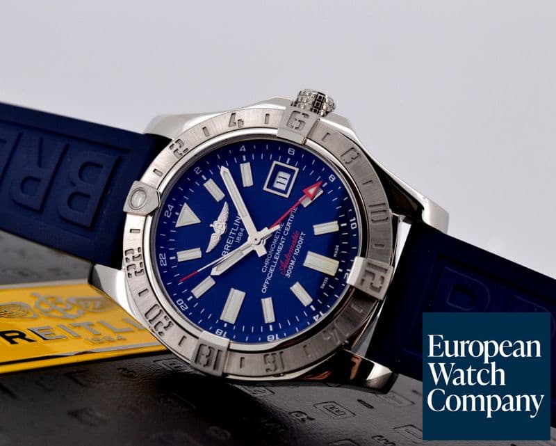 Image of Breitling Avenger II GMT Blue Dial / Rubber