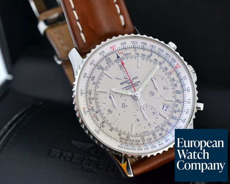 Image of Breitling Navitimer 01 Limited Edition Chronograph Silver Dial SS