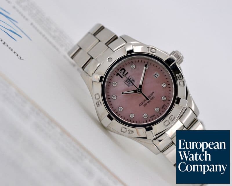 Image of TAG Heuer Aquaracer Ladies Pink MOP Diamond Dial SS / SS