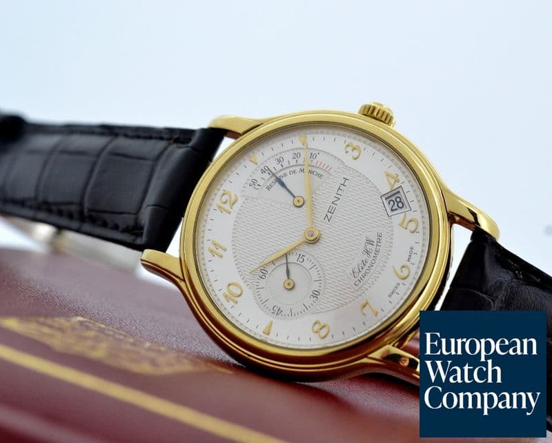 Image of Zenith Elite Hand Wound Power Reserve 18K Yellow Gold / Deployant