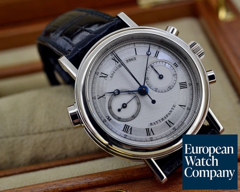 Image of Breguet Classique Chronograph Rattrapante 18K White Gold 