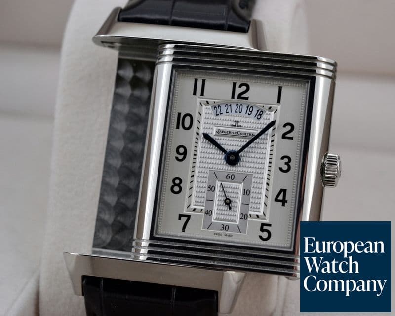 Image of Jaeger LeCoultre Grande Reverso 986 Duo Date SS / Alligator 