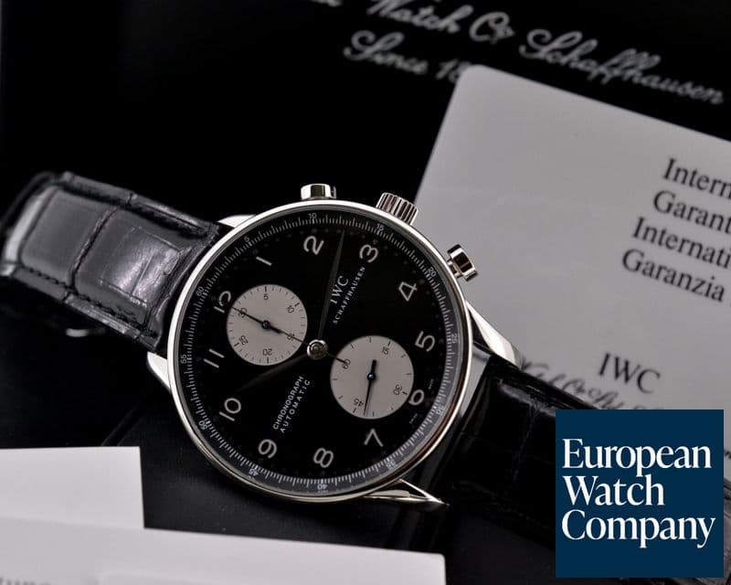 Image of IWC Portuguese Chronograph Black / Silver Dial