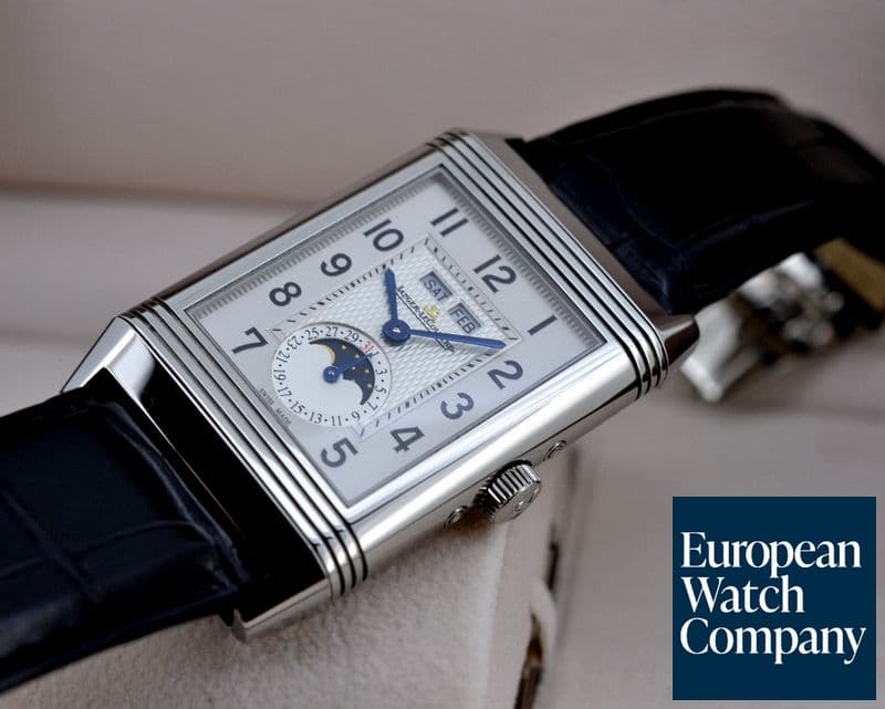 Image of Jaeger LeCoultre Reverso Grande Calendar SS Silver Dial 