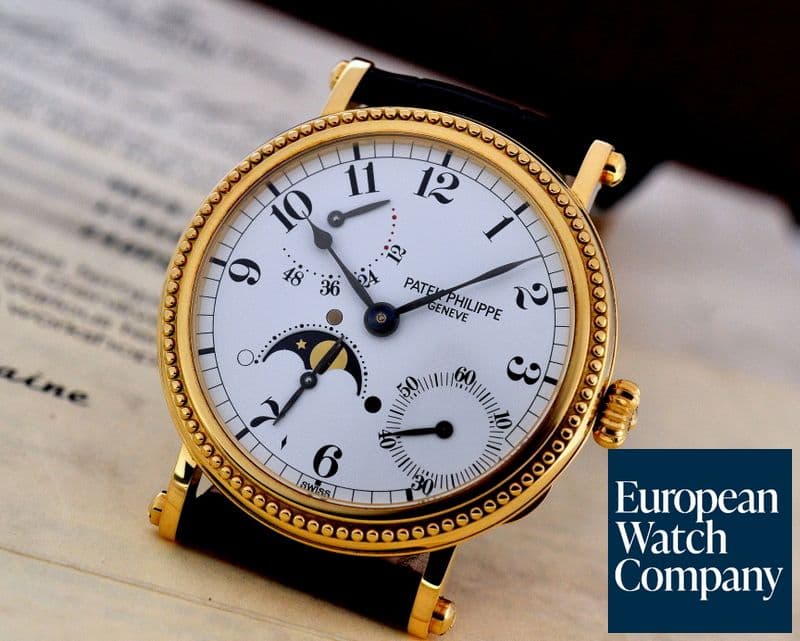 Image of Patek Philippe Power Reserve Moon Phase 18K Yellow Gold / Deployant