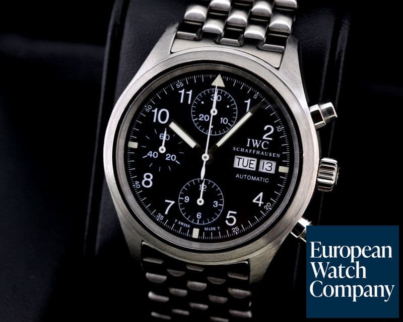 Image of IWC Pilot Chronograph Black Dial SS / SS