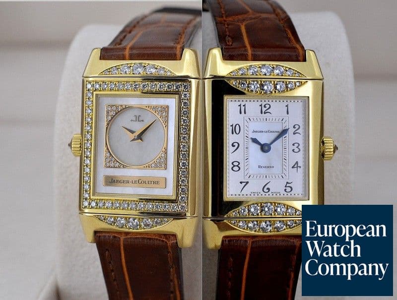 Image of Jaeger LeCoultre Lady Reverso Duetto Joaillerie Diamond / MOP 18K Yellow Gold