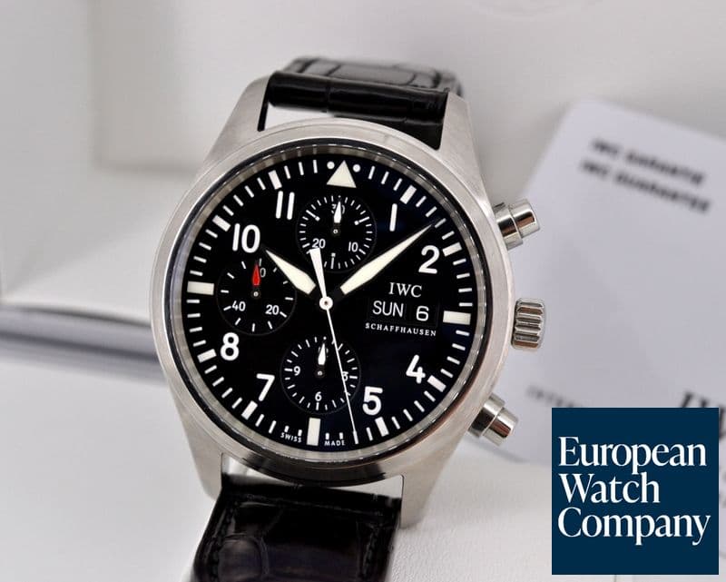 Image of IWC Pilot Chronograph SS / Alligator 