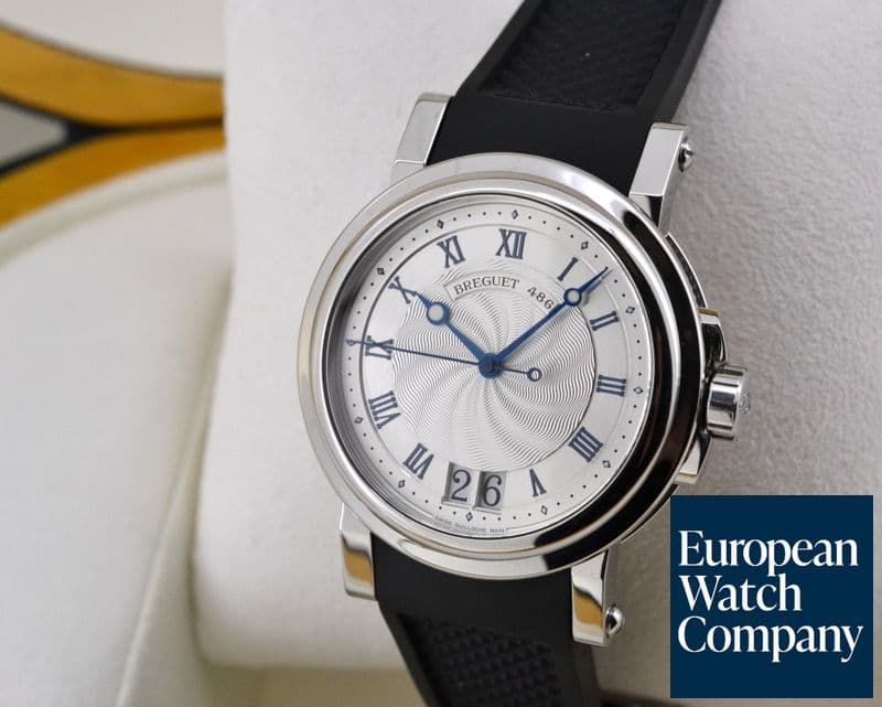 Image of Breguet Marine Steel Big Date SS / Rubber