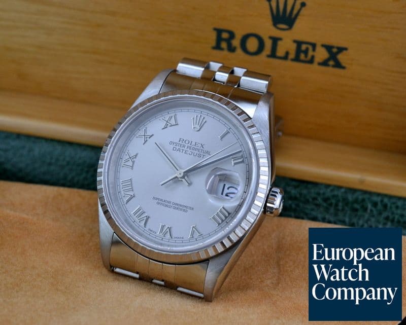 Image of Rolex Datejust Silver Roman Dial SS Jubilee 