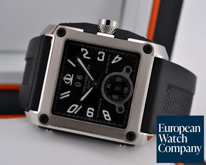 Image of Baume & Mercier Hampton Magnum XL GMT SS / Rubber 