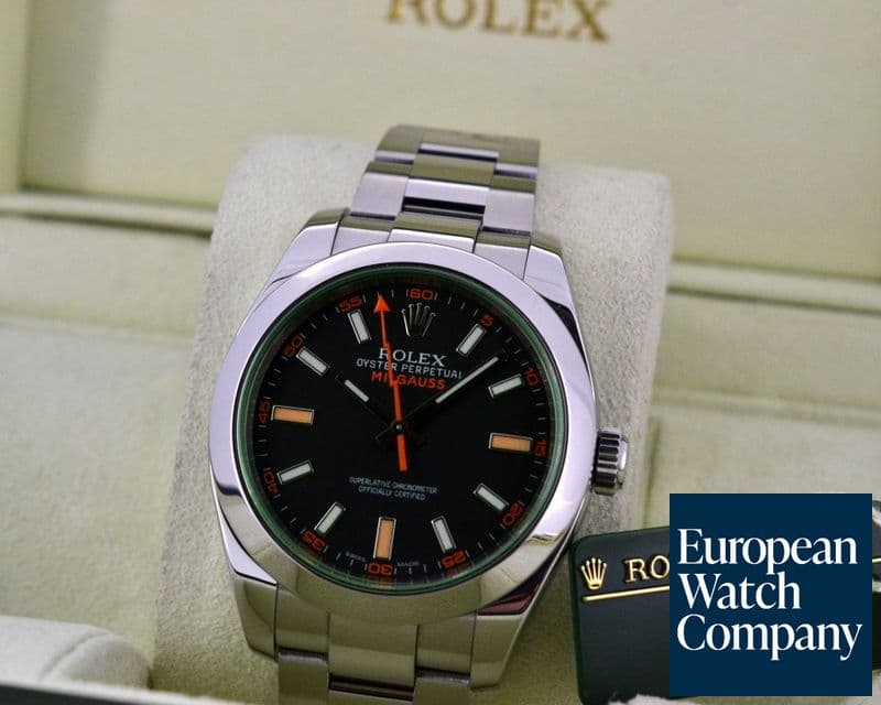 Image of Rolex Milgauss Green Crystal Anniversary Edition