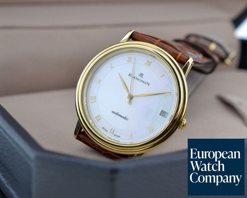 Image of Blancpain Villeret Ultra Slim Automatic MOP Dial 18K Yellow Gold