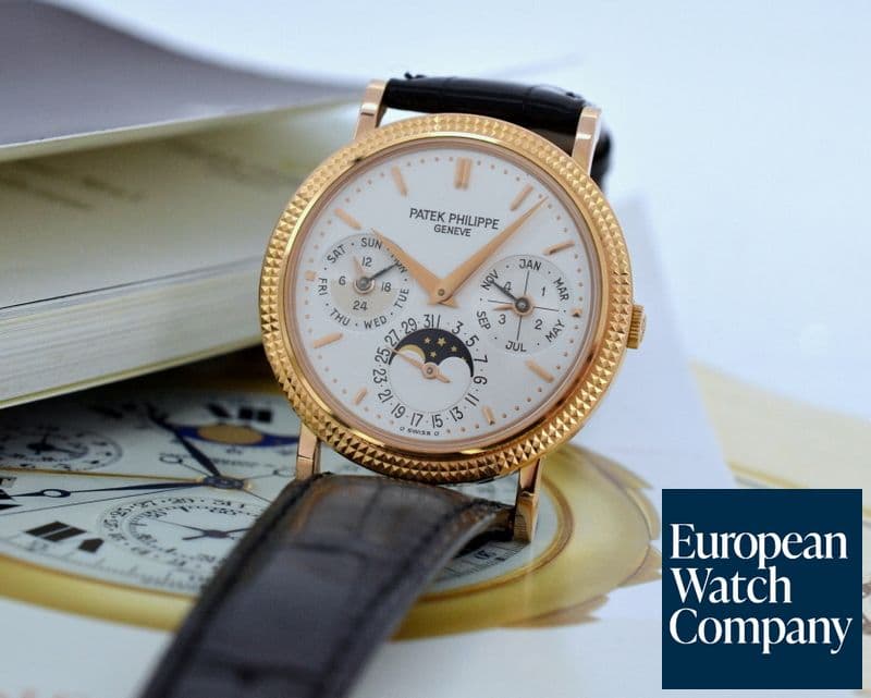 Image of Patek Philippe Perpetual Calendar 18K Rose Gold Hobnail Bezel
