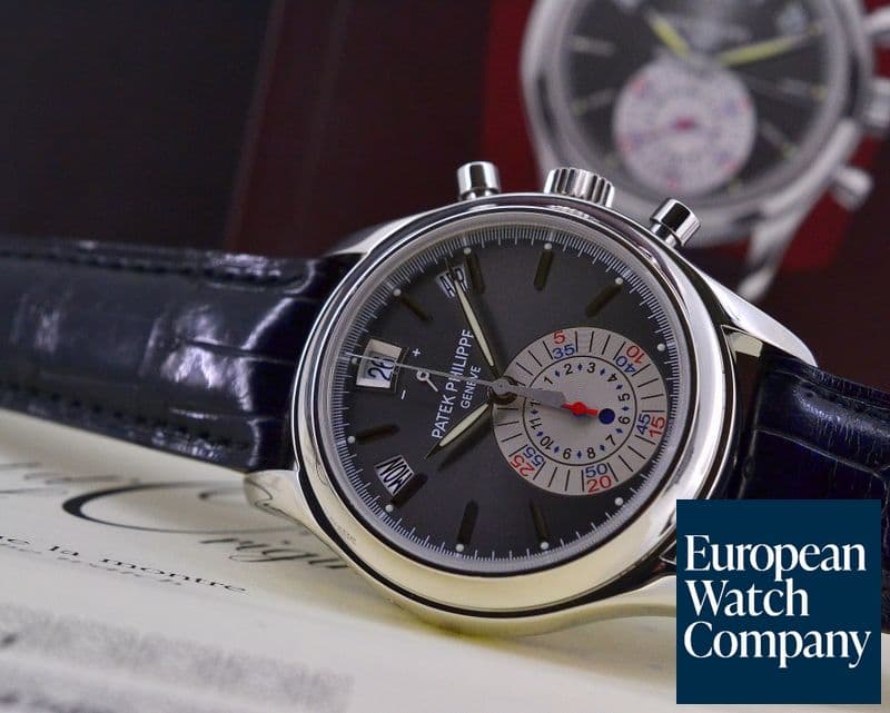 Image of Patek Philippe Annual Calendar Chronograph Platinum Grey Dial 
