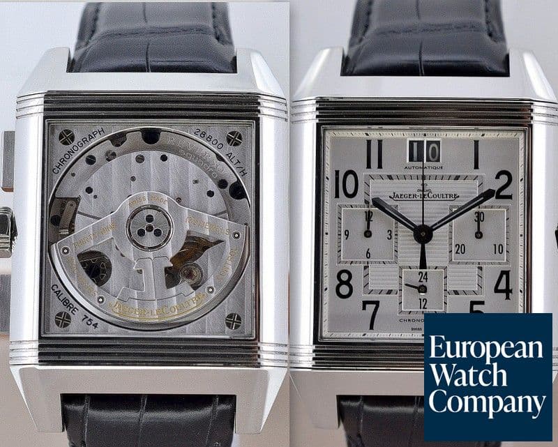 Image of Jaeger LeCoultre Reverso Squadra Chronograph GMT SS / Alligator 