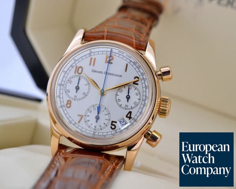 Image of Girard Perregaux Chronograph 18K Rose Gold Silver Dial 