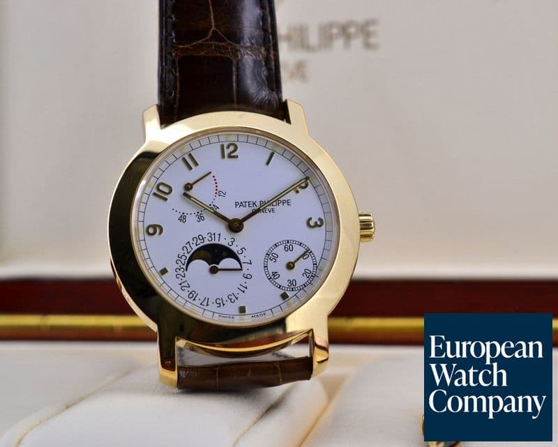 Image of Patek Philippe Moon Phase Power Reserve White Dial 18K Yellow Gold 