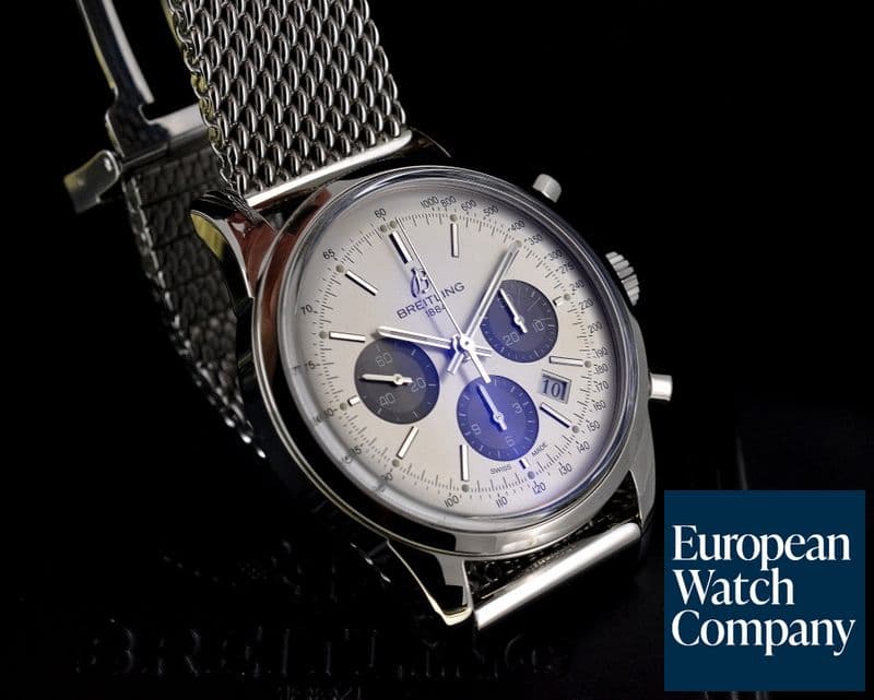 Image of Breitling TransOcean Chronograph Silver Dial SS / SS