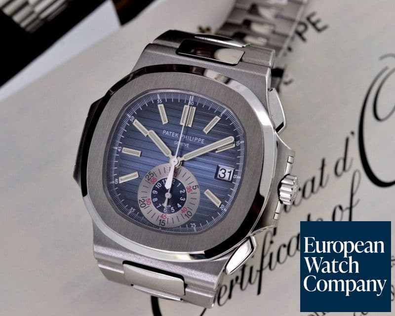 Image of Patek Philippe Nautilus Chronograph SS Blue Dial 
