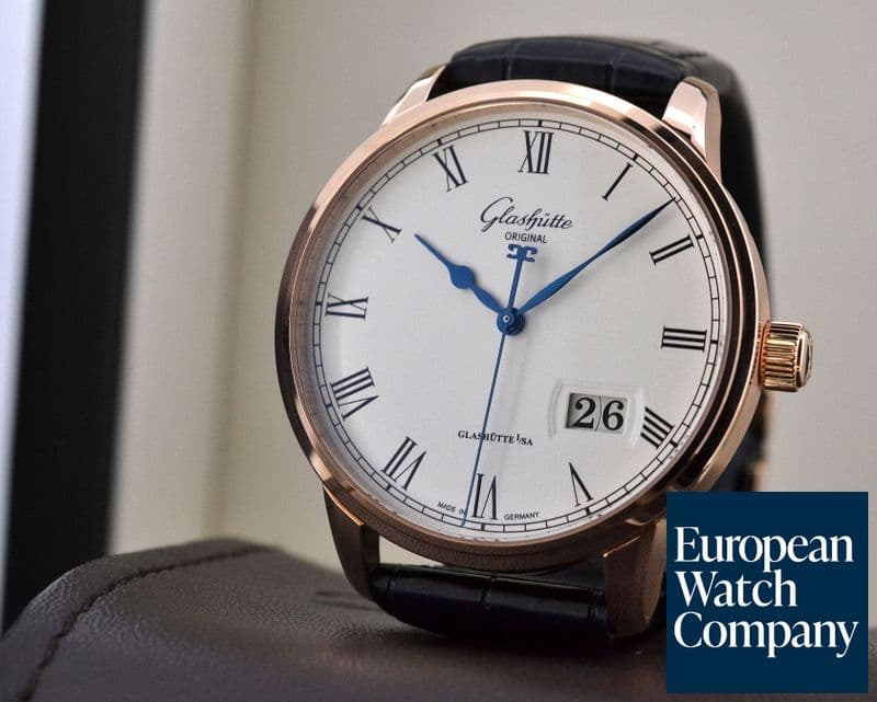 Image of Glashutte Original Senator Panorama Date 18K Rose Gold 