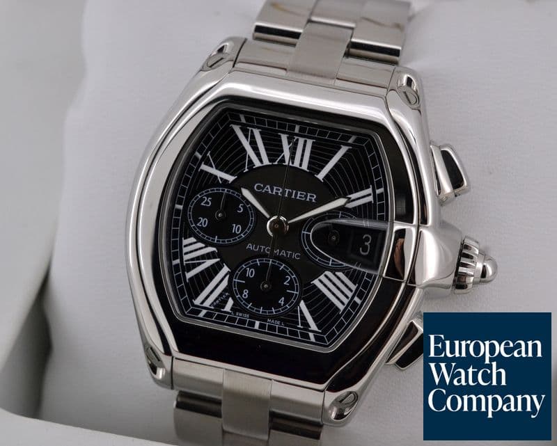 Image of Cartier Roadster Chronograph XL Black Dial SS / SS
