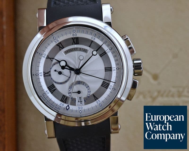 Image of Breguet Marine Chronograph 18K White Gold / Rubber