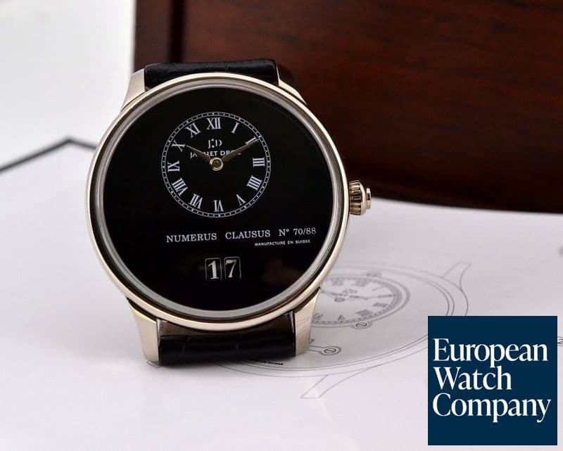 Image of Jaquet Droz Grande Date 18K White Gold Black Dial 