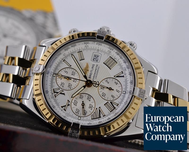 Image of Breitling Crosswind White Dial SS / 18K Yellow Gold