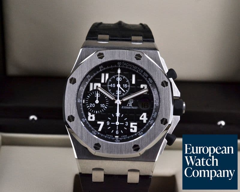Image of Audemars Piguet Royal Oak Offshore "Black Themes" SS / Alligator 
