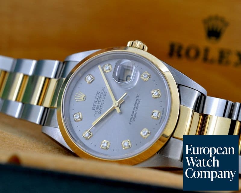 Image of Rolex Datejust Silver Serti Diamond 18K / SS