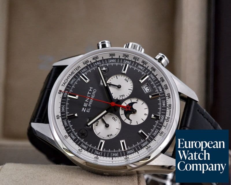 Image of Zenith El Primero 410 Complete Calendar Automatic Grey Dial SS 