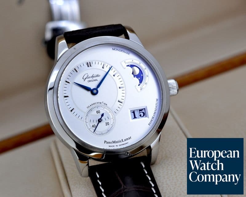 Image of Glashutte Original PanoMaticLunar SS Silver Dial 