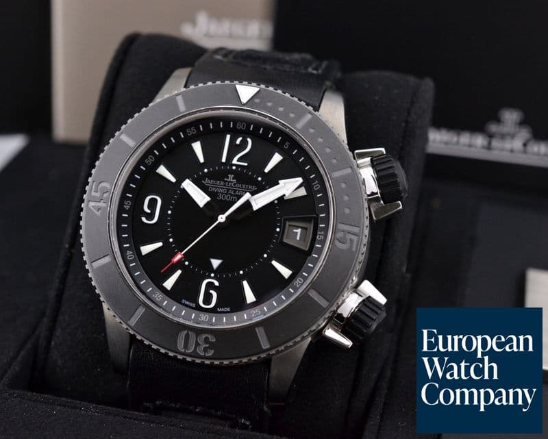 Image of Jaeger LeCoultre Master Compressor Diving Alarm Navy Seals Titanium / Calfskin 