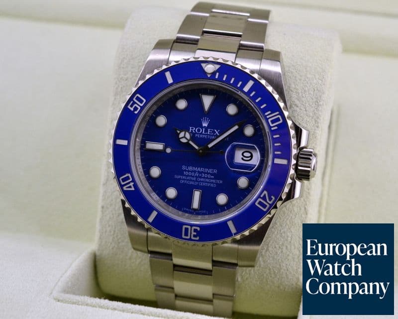 Image of Rolex Submariner 18K White Gold Blue Dial