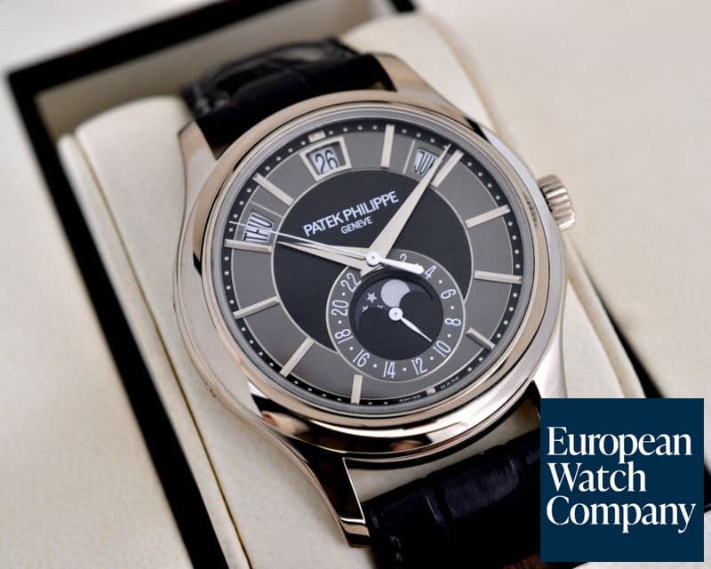 Image of Patek Philippe Annual Calendar Black Dial 18K White Gold 

