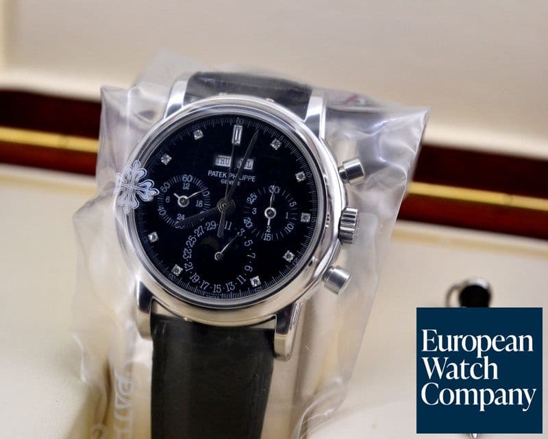 Image of Patek Philippe Perpetual Calendar Chronograph Platinum Black Gloss Diamond