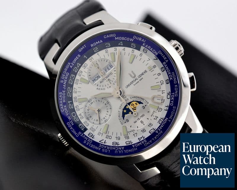 Image of Universal Geneve Aero Tri-Compax Chronometer SS / Alligator 