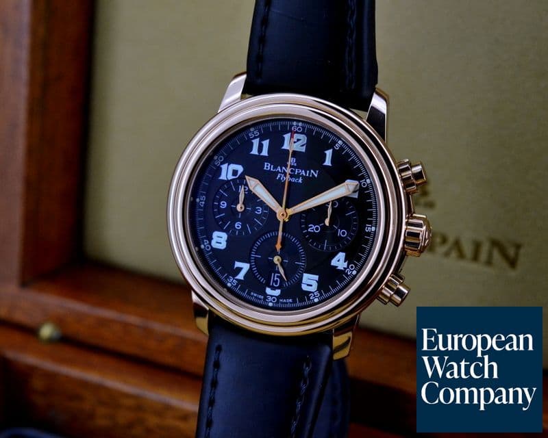 Image of Blancpain Flyback Chronograph Limited 18K Rose Gold / Rubber 