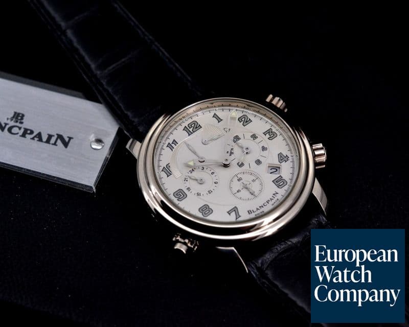 Image of Blancpain Leman Reveil GMT 18K White Gold / Silver Dial