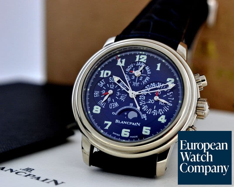 Image of Blancpain Perpetual Calendar Chronograph Blue Dial Limited