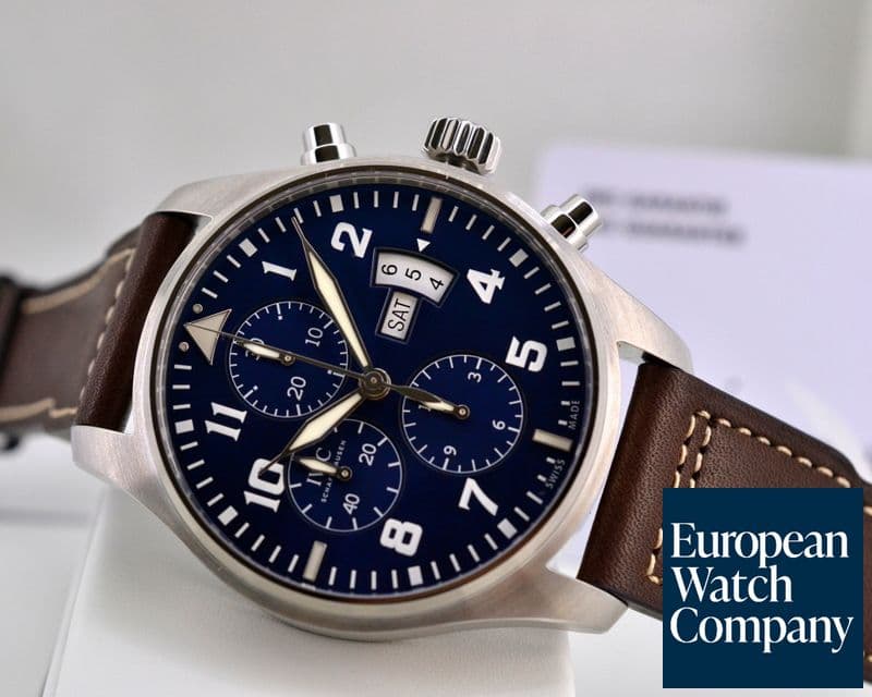 Image of IWC Pilot Chronograph "Le Petit Prince" Blue Dial UNWORN