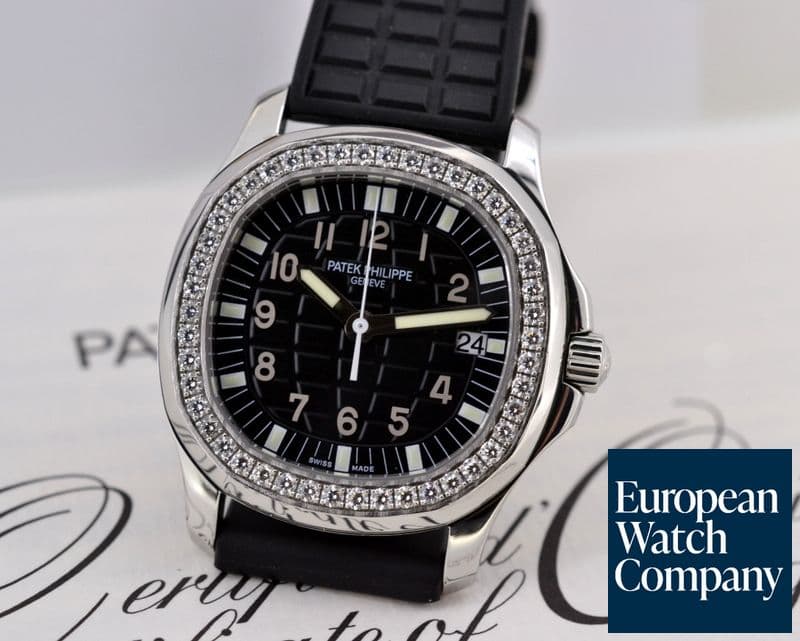 Image of Patek Philippe Lady Aquanaut SS Black Dial / Diamond Bezel

