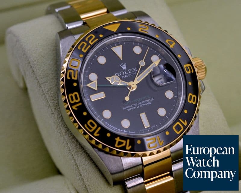Image of Rolex GMT Master II SS / 18K Yellow Gold Black Dial 