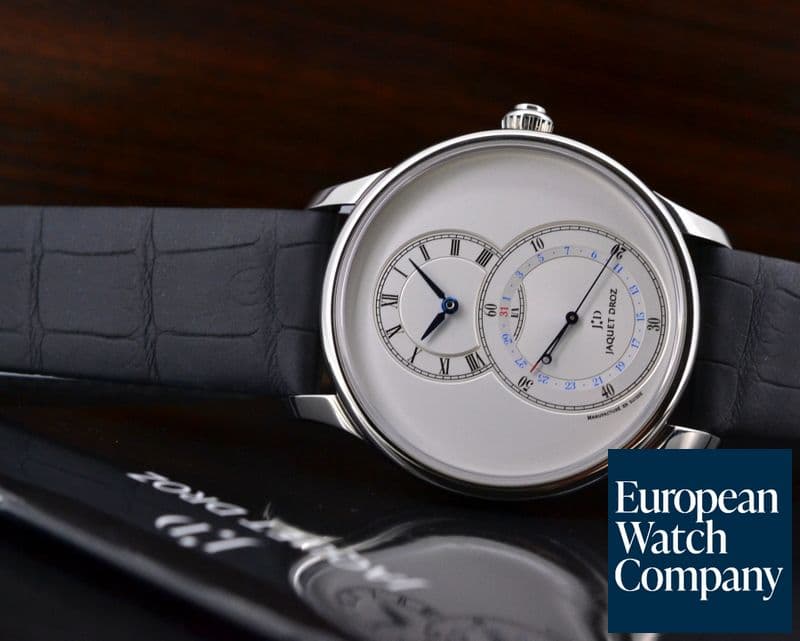 Image of Jaquet Droz Legend Geneva Grande Seconde Quantieme SS Silver Dial 