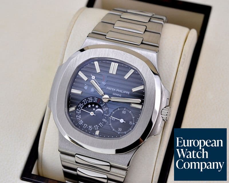 Image of Patek Philippe Jumbo Nautilus Moonphase Power Reserve SS